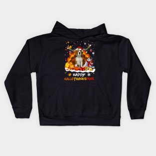 Beagle Reindeer HalloThanksMas Halloween Thanksgiving Xmas Kids Hoodie